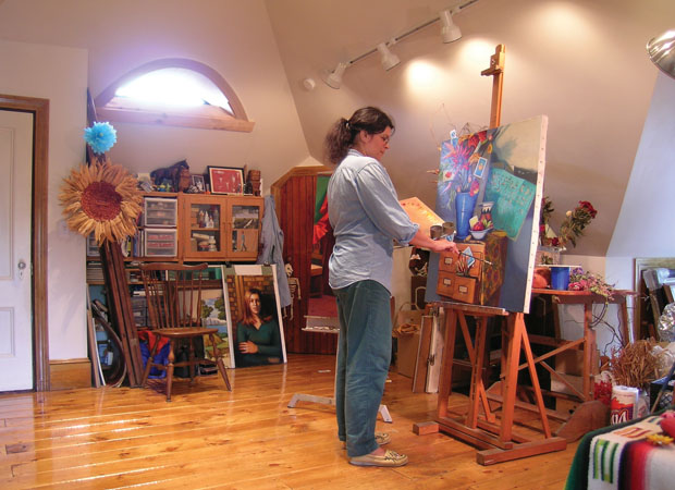 Lydia Martin in her studio