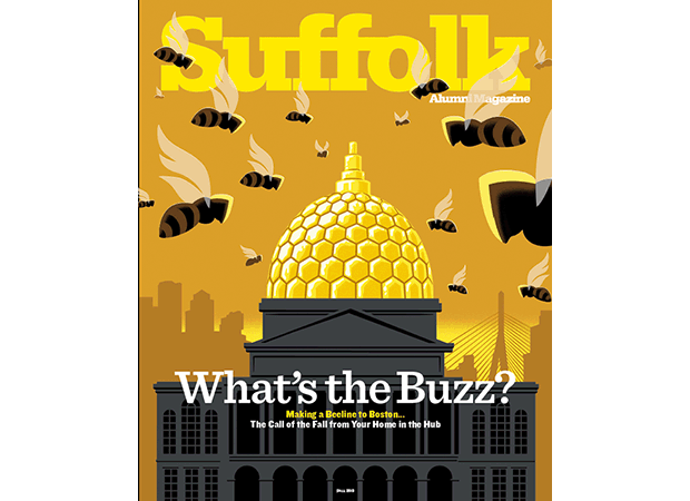 Suffolk magazine Fall 2013 cover - bees coming home to the hive